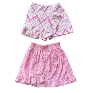 Zara / J.Crew Crewcuts Skirt Skort Girl Bundle Ruffled Pink Medium Size 8